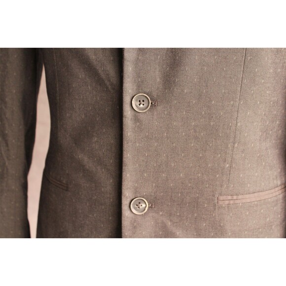 John Varvatos Luxe Men's Peak Lapel Sport Coat Size 40R Cotton Blend Black - Picture 5 of 11